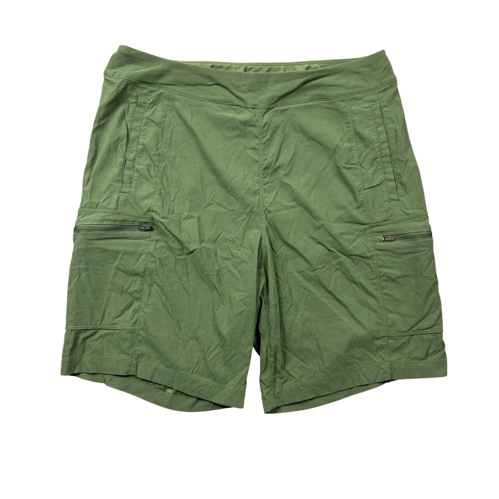 Mountain Hardwear Dynama Cargo Shorts Green Womens Large Hiking Active Stretch
